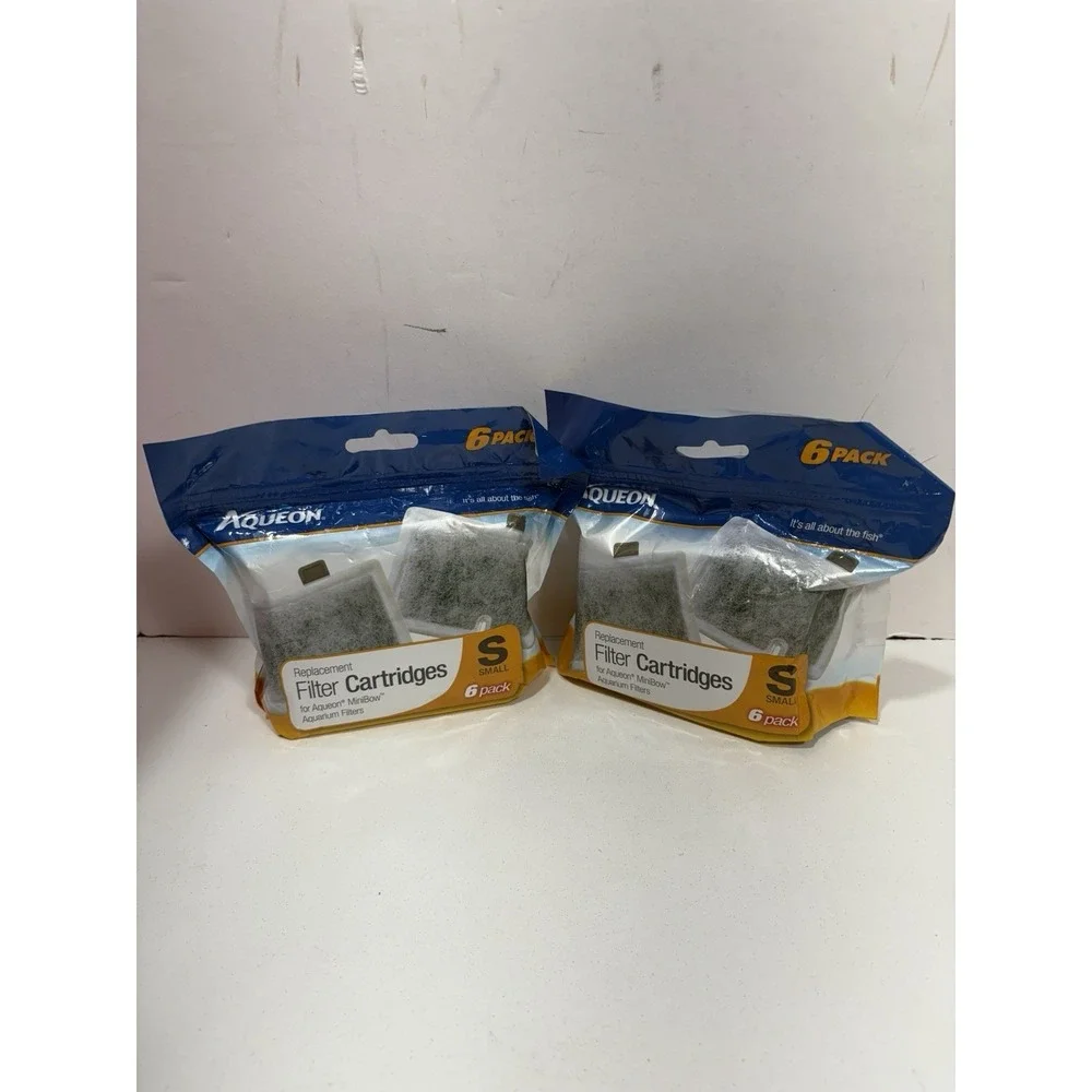 Aqueon Replacement Filter Cartridges Lot Of 2 Small Total 12 MiniBow Aquarium‎